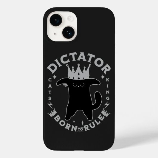Coques Case-Mate iPhone Né pour gouverner | Conception drôle de chat (Verso)