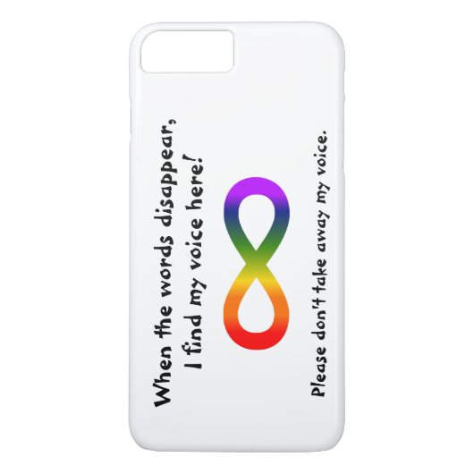 Coques Case-Mate iPhone Ne préenez pas ma voix Neurodiversité (Dos)