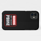 Coques Case-Mate iPhone ne touchez pas à mon téléphone (Dos (Horizontal))