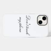 Coques Case-Mate iPhone Ne touchez pas à mon téléphone (Verso (horizontal))