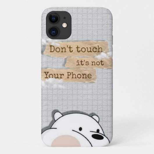 Coques Case-Mate iPhone Ne touchez pas à mon téléphone (Dos)