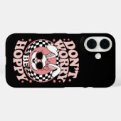 Coques Case-Mate iPhone Ne vous inquiétez pas être Hoppy Lapin Lapin de Pâ (Verso (horizontal))