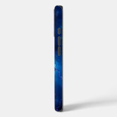 Coques Case-Mate iPhone Nebula Bleue Cosmique Art Abstrait (Verso / Gauche)