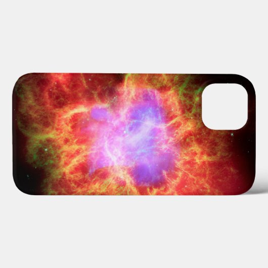Coques Case-Mate iPhone Nebula de crabe dans l'espace via Hubble (Verso (horizontal))
