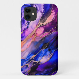 Case-Mate iPhone Case Nebula de l'espace violet dans l'encre d'alcool