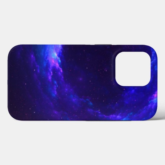 Coques Case-Mate iPhone Nebula Nuage Nuage Bleu et violet (Verso (horizontal))