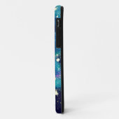 Coques Case-Mate iPhone Nebula turquoise et étoiles (Dos/Gauche)