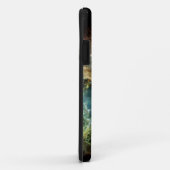 Coques Case-Mate iPhone Nébuleuse de crabe turquoise (Dos/Droite)