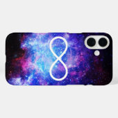 Coques Case-Mate iPhone Nébuleuse symbole de l'infini (Verso (horizontal))