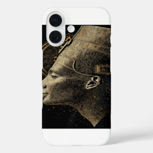 Coques iPhone 16 Néfertiti Ligne d'art Silhouette Moderne