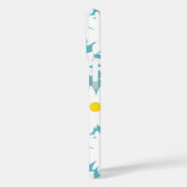 Coques Case-Mate iPhone Négative Space Daisies blanc jaune sur bleu (Verso / Gauche)