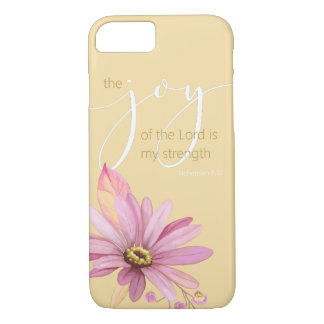 Case-Mate iPhone Case Nehemiah 8:10 Aquarelle rose Daisy