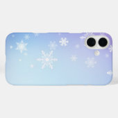 Coques Case-Mate iPhone Neige brillante noir et blanc (Verso (horizontal))
