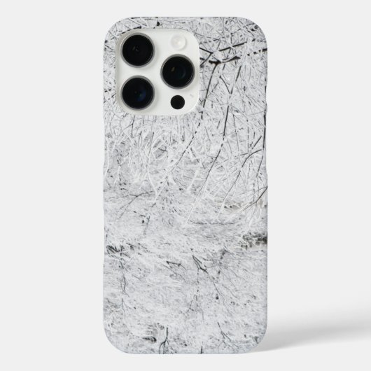 Coques Case-Mate iPhone Neige brillante noir et blanc (Verso)