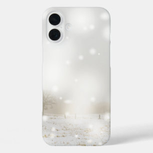 Coques iPhone 16 Plus Neige brillante noir et blanc