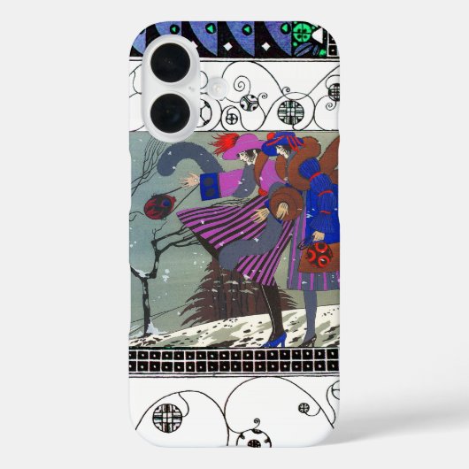 COQUES Case-Mate iPhone NEIGE D'HIVER ET NAVIRES / CONCEPTEUR DE COSTUME D (Verso)