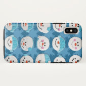Coques Case-Mate iPhone Neige mignonne Bébé Bleu hiver Snowman (Dos (Horizontal))