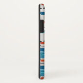 Coques Case-Mate iPhone Neige mignonne Bébé Bleu hiver Snowman (Dos/Droite)