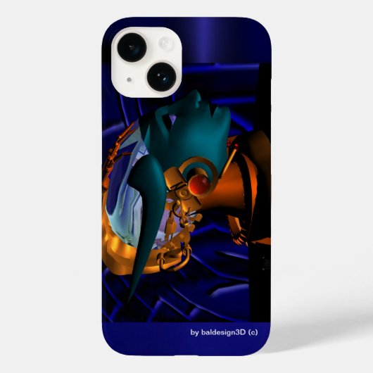 Coques Case-Mate iPhone NEMIS / HYPER ANDROID PORTRAIT Bleu (Verso)