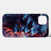 Coques Case-Mate iPhone néon 3D fumée démon âme noir (Verso (horizontal))