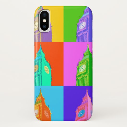 Coques Case-Mate iPhone Néon Big Ben d'art de bruit (Dos)