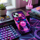 Coques Case-Mate iPhone Néon Bouledogue Français Bubble Gum Synthwave