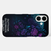 Coques Case-Mate iPhone Neon Brain Bloom iPhone 16 Case – Outthink. Outcre (Verso (horizontal))