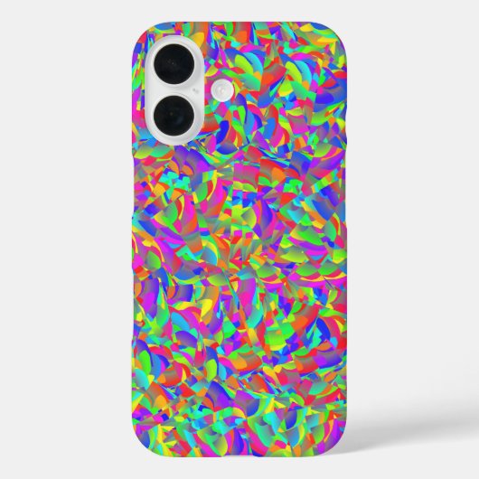 Coques Case-Mate iPhone Neon Bright Rainbow Confetti Abstrait (Verso)