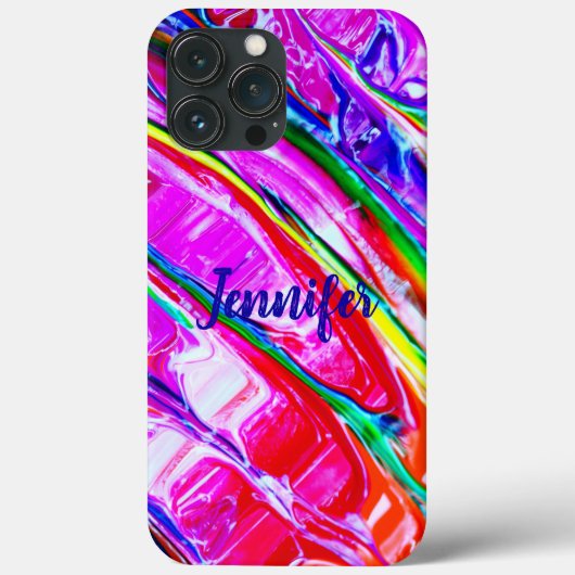 Coques Case-Mate iPhone Néon brillant coloré Personnalisé (Verso)