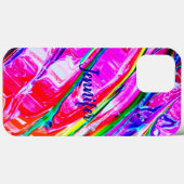 Coques Case-Mate iPhone Néon brillant coloré Personnalisé (Verso (horizontal))