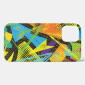 Coques Case-Mate iPhone Neon chaotique : Motif de graffiti Abstrait. (Verso (horizontal))