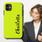 Coques Case-Mate iPhone Neon Chartreuse couleur solide | Personnaliser