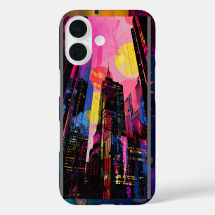 Coques iPhone 16 Neon Cityscape