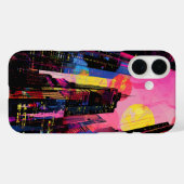 Coques Case-Mate iPhone Neon Cityscape (Verso (horizontal))