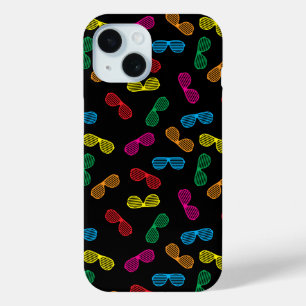 Coque Pour iPhone 15 Neon Classic Lunettes de soleil Motif