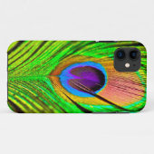 Coques Case-Mate iPhone Neon Colors Peacock Feather (Dos (Horizontal))