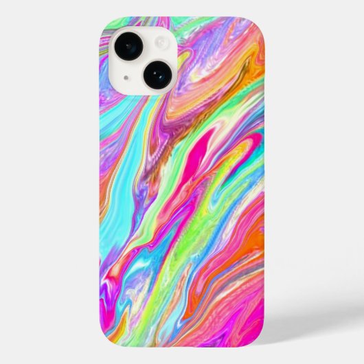 Coques Case-Mate iPhone Néon de couleur liquide (Verso)