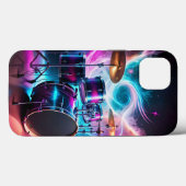 Coques Case-Mate iPhone Neon Drums Music Lover (Verso (horizontal))