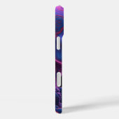 Coques Case-Mate iPhone Neon espace fantôme - bleu et violet halloween eff (Verso / Droite)