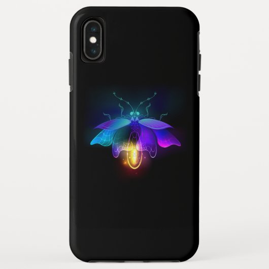 Coques Case-Mate iPhone Neon Firefly sur noir (Dos)