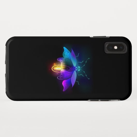 Coques Case-Mate iPhone Neon Firefly sur noir (Dos (Horizontal))