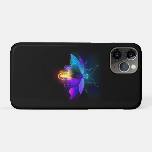 Coques Case-Mate iPhone Neon Firefly sur noir (Dos (Horizontal))