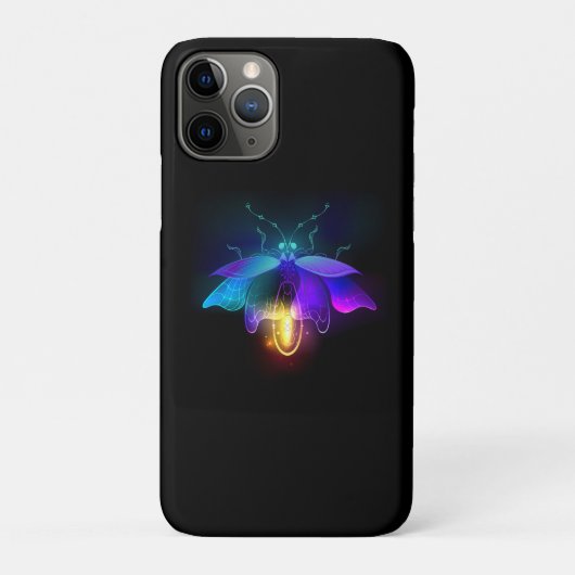 Coques Case-Mate iPhone Neon Firefly sur noir (Dos)