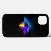 Coques Case-Mate iPhone Neon Firefly sur noir (Verso (horizontal))
