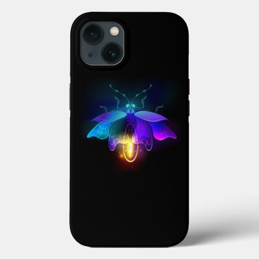Coques Case-Mate iPhone Neon Firefly sur noir (Verso)