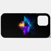 Coques Case-Mate iPhone Neon Firefly sur noir (Verso (horizontal))