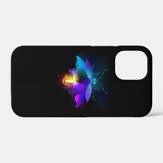Coques Case-Mate iPhone Neon Firefly sur noir (Verso (horizontal))