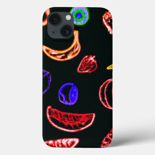 Coques Case-Mate iPhone Neon Fruits Motif Design d'art (Verso)