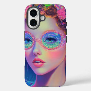 Coques iPhone 16 Neon Garden Goddess