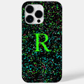 Coques Case-Mate iPhone Neon Green Monogrammes Parties scintillant Motifs  (Verso)
